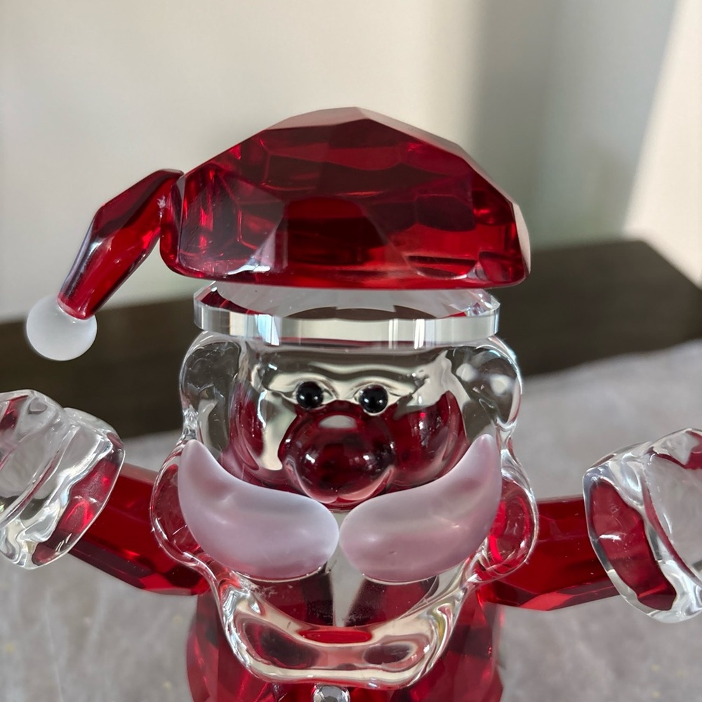 Crystal Santa Claus Standing Beautiful Piece 7” - Picture 2 of 12